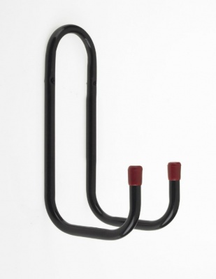 Tubular Double Hook, Black Steel 120mm